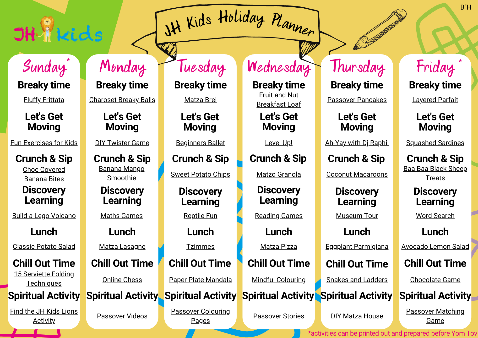 Autumn Holiday Planner - Week 2