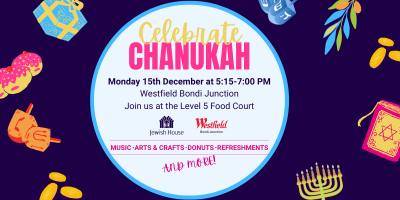 Celebrate Chanukah at Westfield Bondi Junction